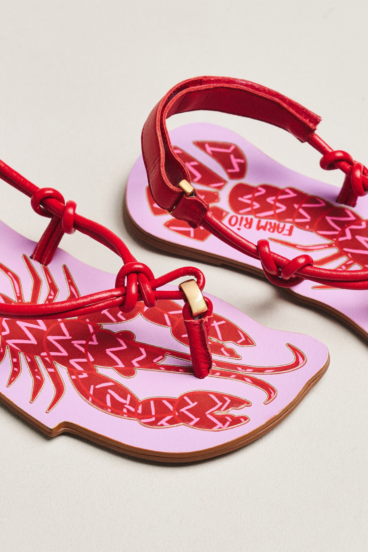 Farm Rio Lobster Slingback Sandals