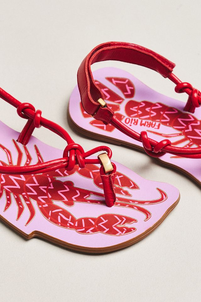 Farm Rio Lobster Slingback Sandals #2