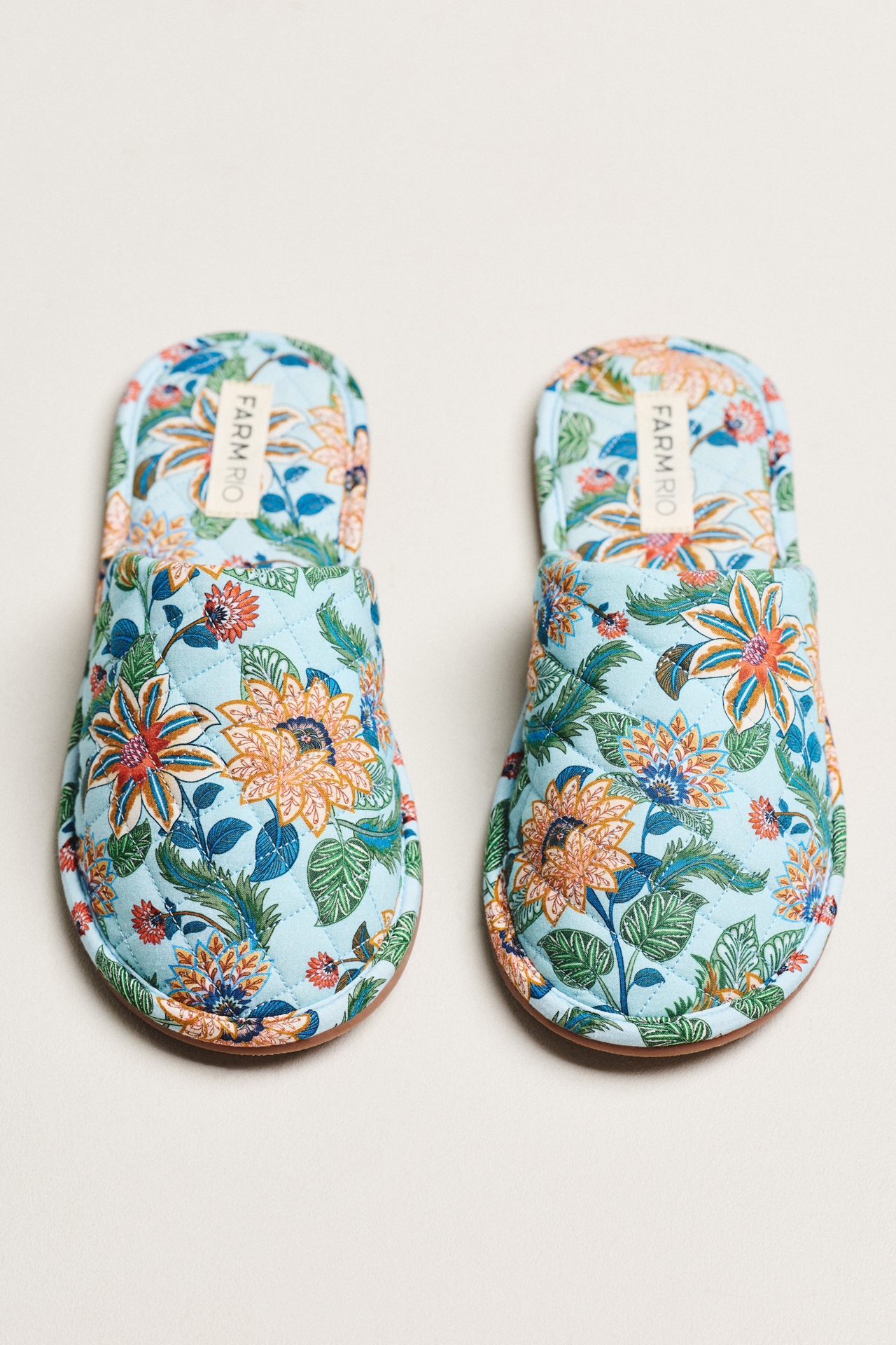 Farm Rio Quilted Hotel Slippers