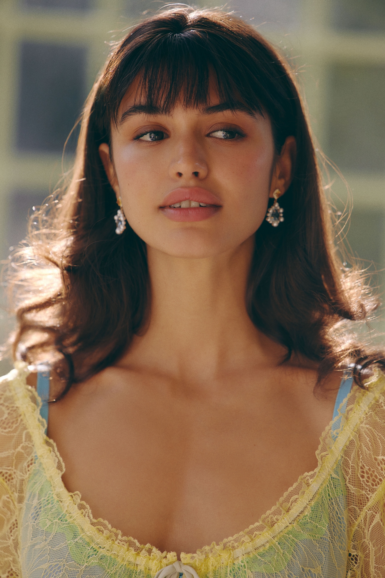 Colorful Stone and Pearl Earrings