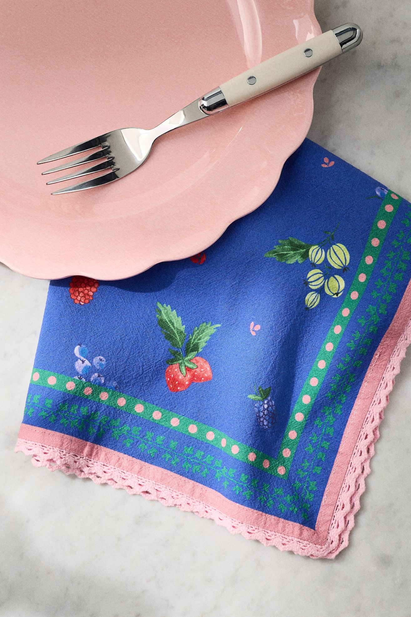 Meili Napkins, Set of 2 - Sapphire, Set Of 2