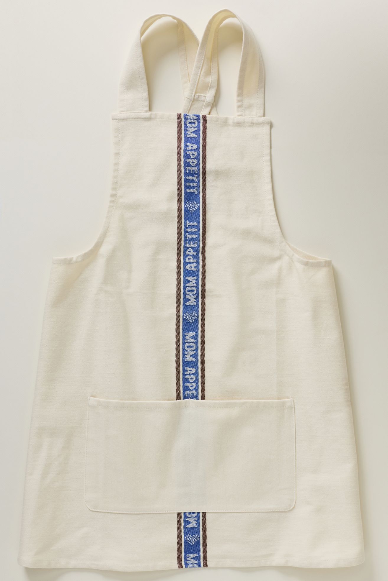 Margot Jacquard Apron - Cream, One Size