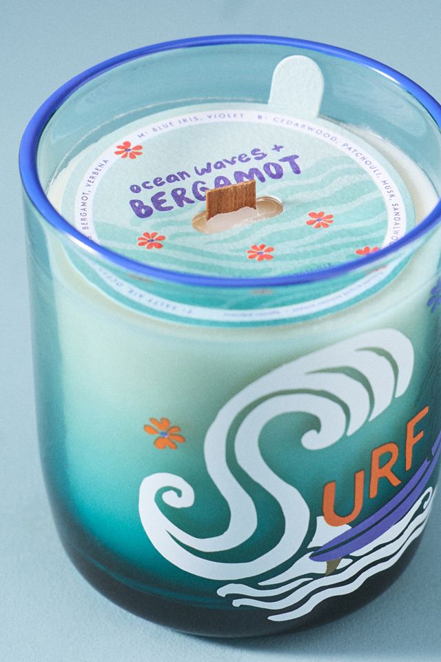 Candela in Vetro Surf Fresh Onde Oceaniche e Bergamotto #2