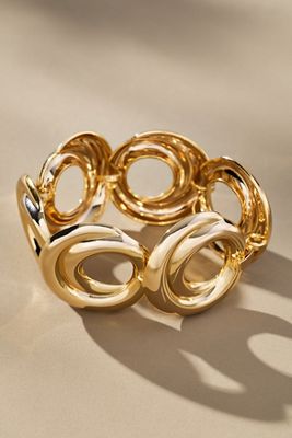 By Anthropologie Chunky Metal Shaped Bracelet