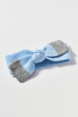 By Anthropologie Cozy Knotted Knit Headband In Blue