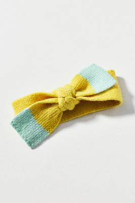 By Anthropologie Cozy Knotted Knit Headband In Yellow