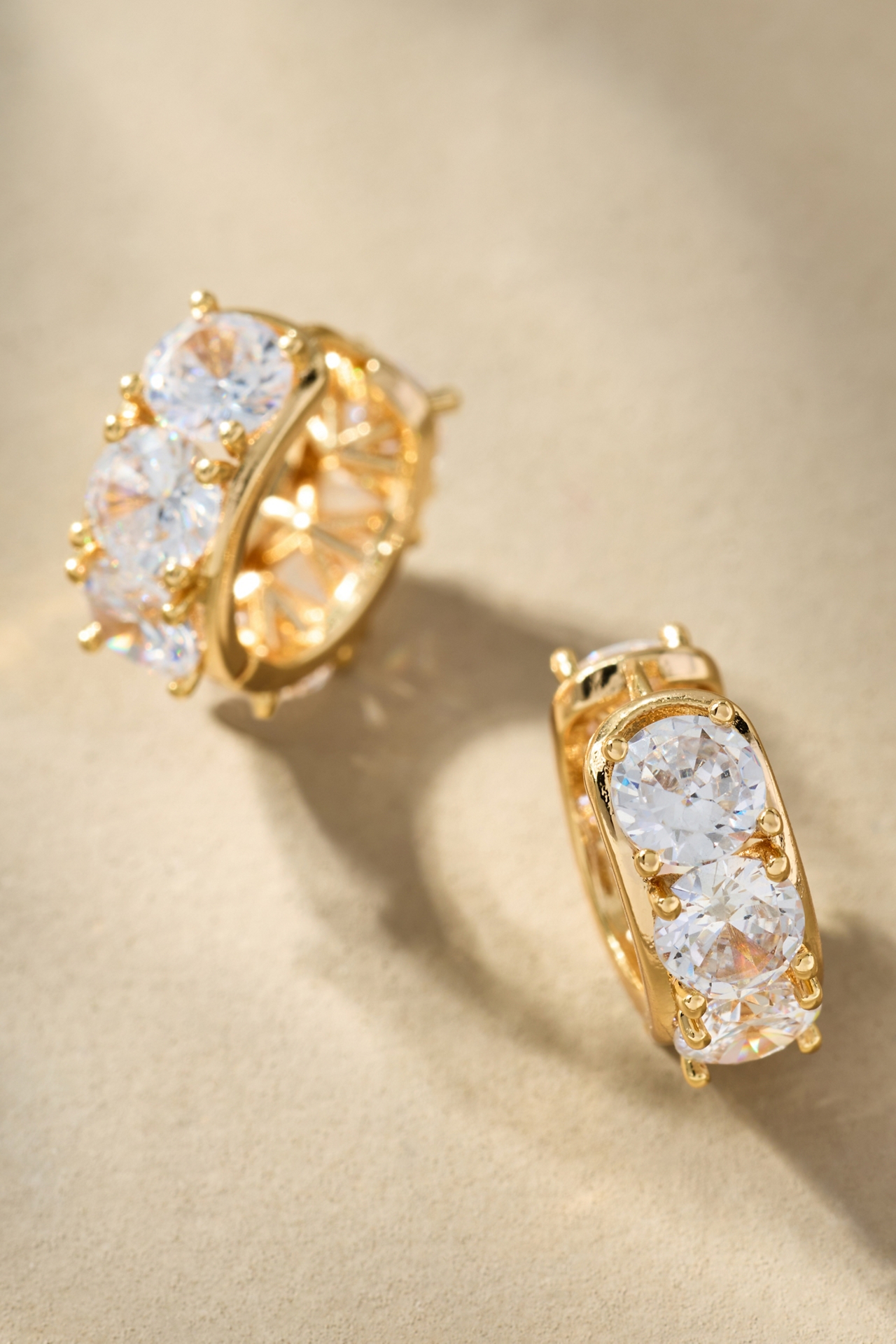 Crystal Mini Huggie Hoop Earrings