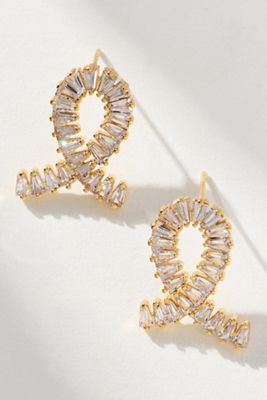 Loop Crystal Post Earrings