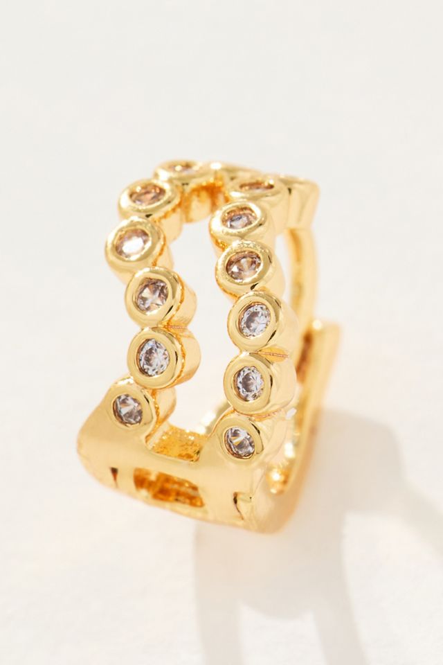 Crystal Mini Huggie Earrings #1