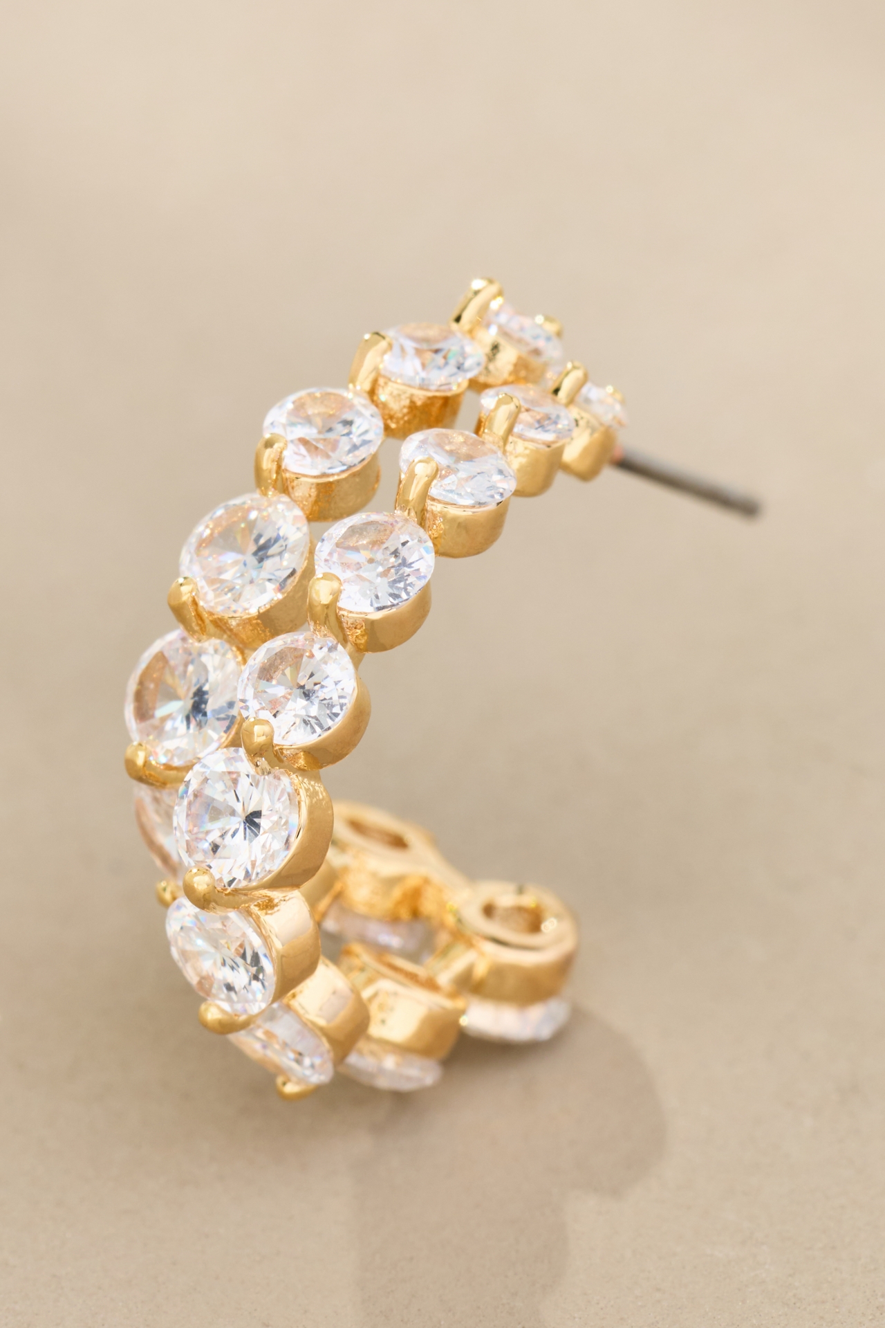 Mini Crystal Hoop Earrings