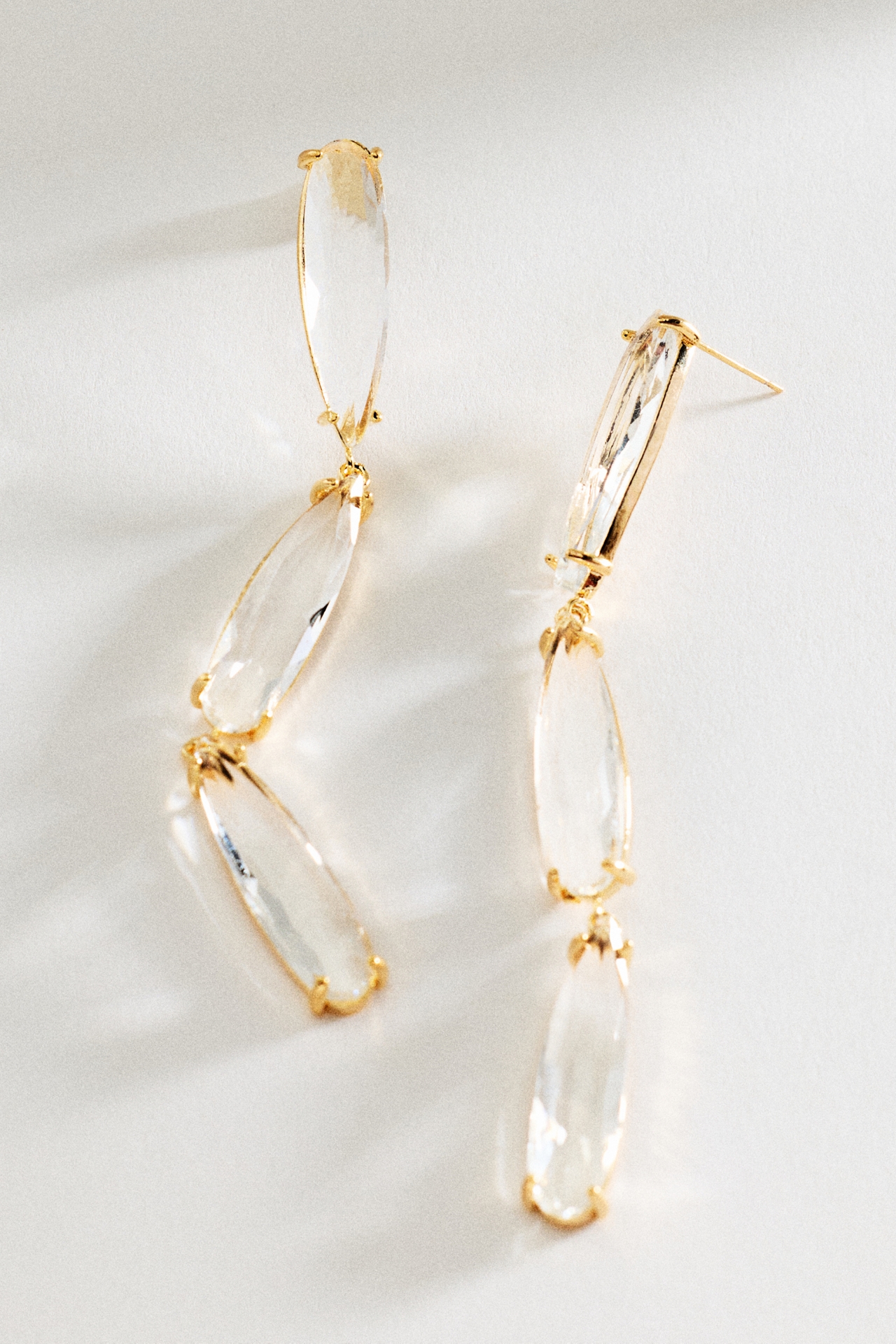 Crystal Trois Drop Earrings