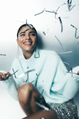 Crystal Oval Hoop Earrings