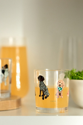 1canoe2 Dogs Juice Glasses, Set of 4