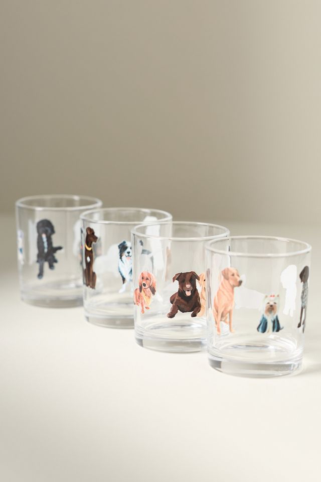 1canoe2 Dogs Juice Glasses, Set of 4 #1