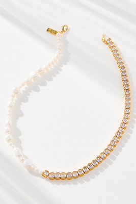 Talis Chains Pearl Duo Necklace In Gold
