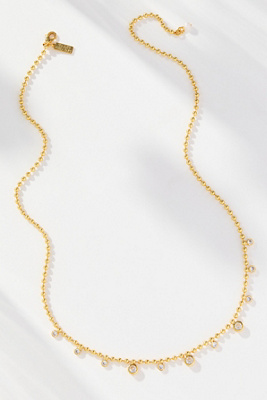 Talis Chains Crystal Drop Necklace In Gold