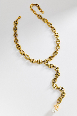 By Anthropologie Gilded Chain Y-Necklace | Anthropologie display picture 3