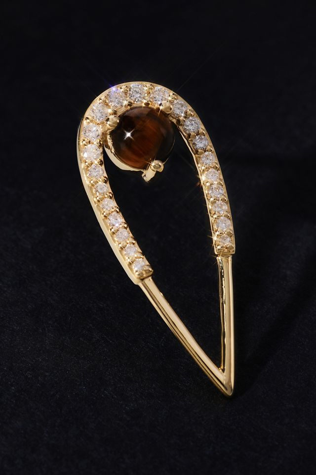 Eden Presley Large Peacock Stud Earrings #1