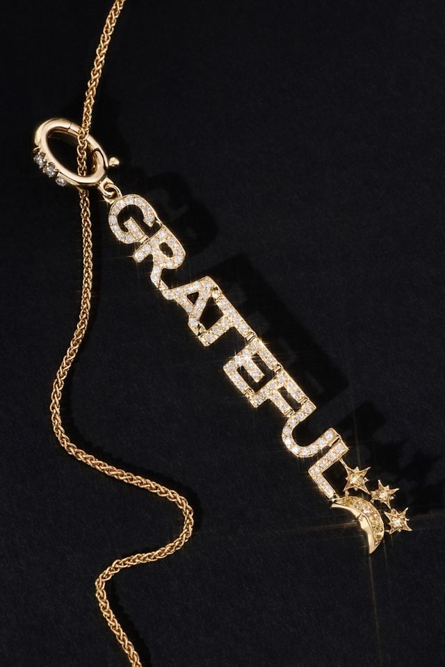Eden Presley One Word Mantra Grateful Pendant #1