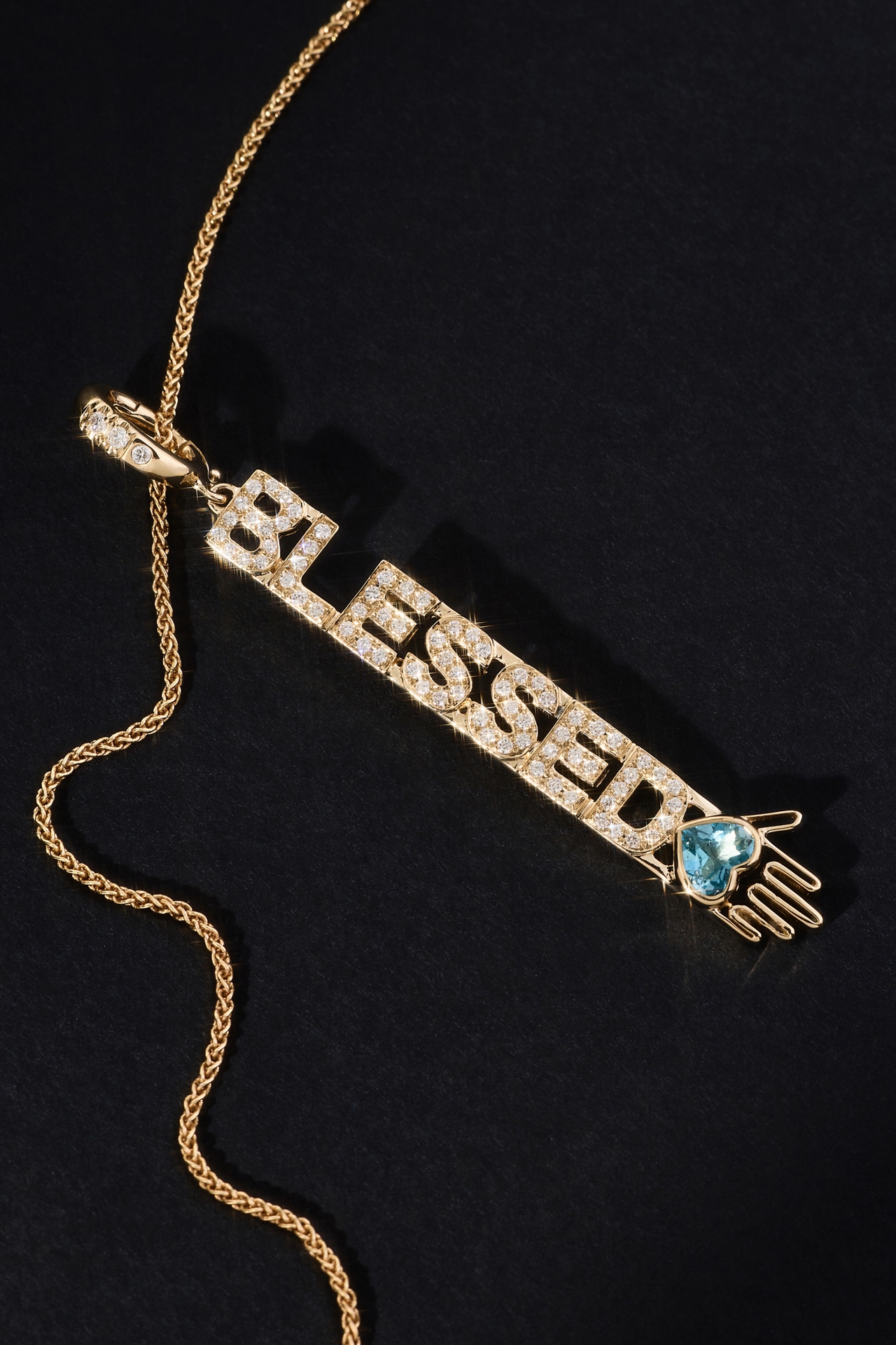 Eden Presley One Word Mantra Blessed Pendant