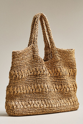 L*space Changing Tides Raffia Bag In Brown