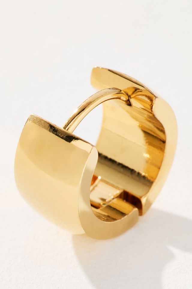 Water-Resistant Thick Huggie Hoop Earrings #1