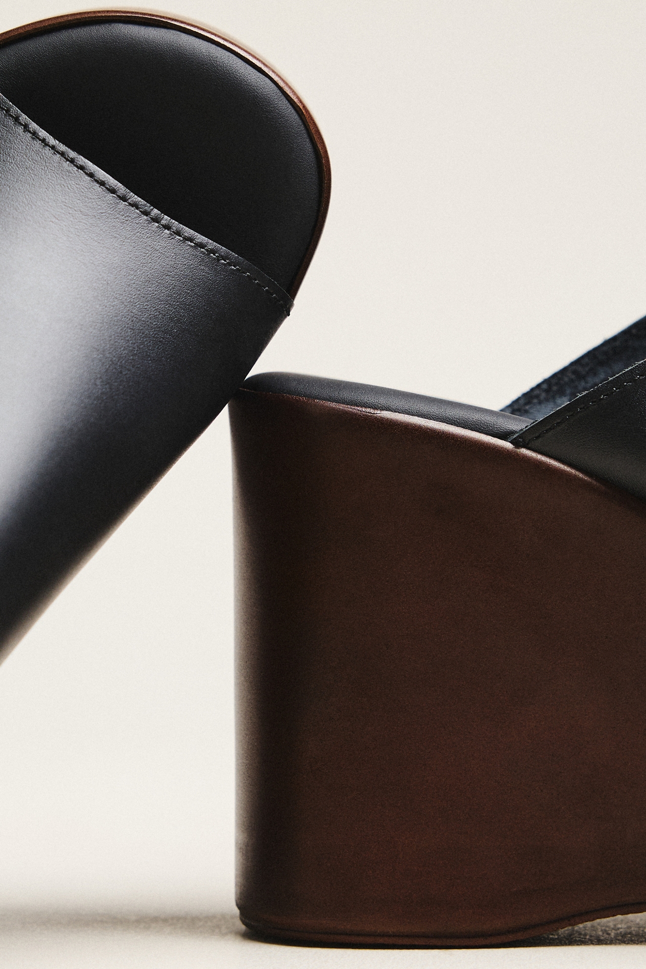 By Anthropologie Wooden Platform Wedge Sandals