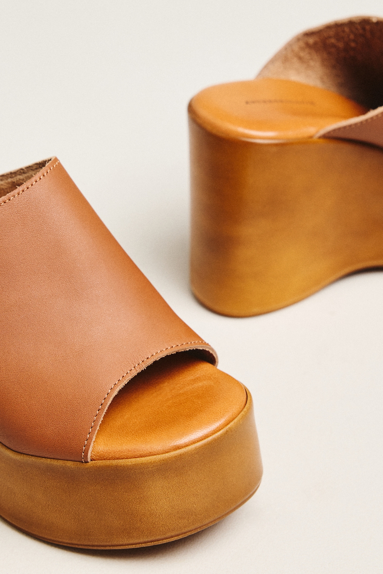 By Anthropologie Wooden Platform Wedge Sandals