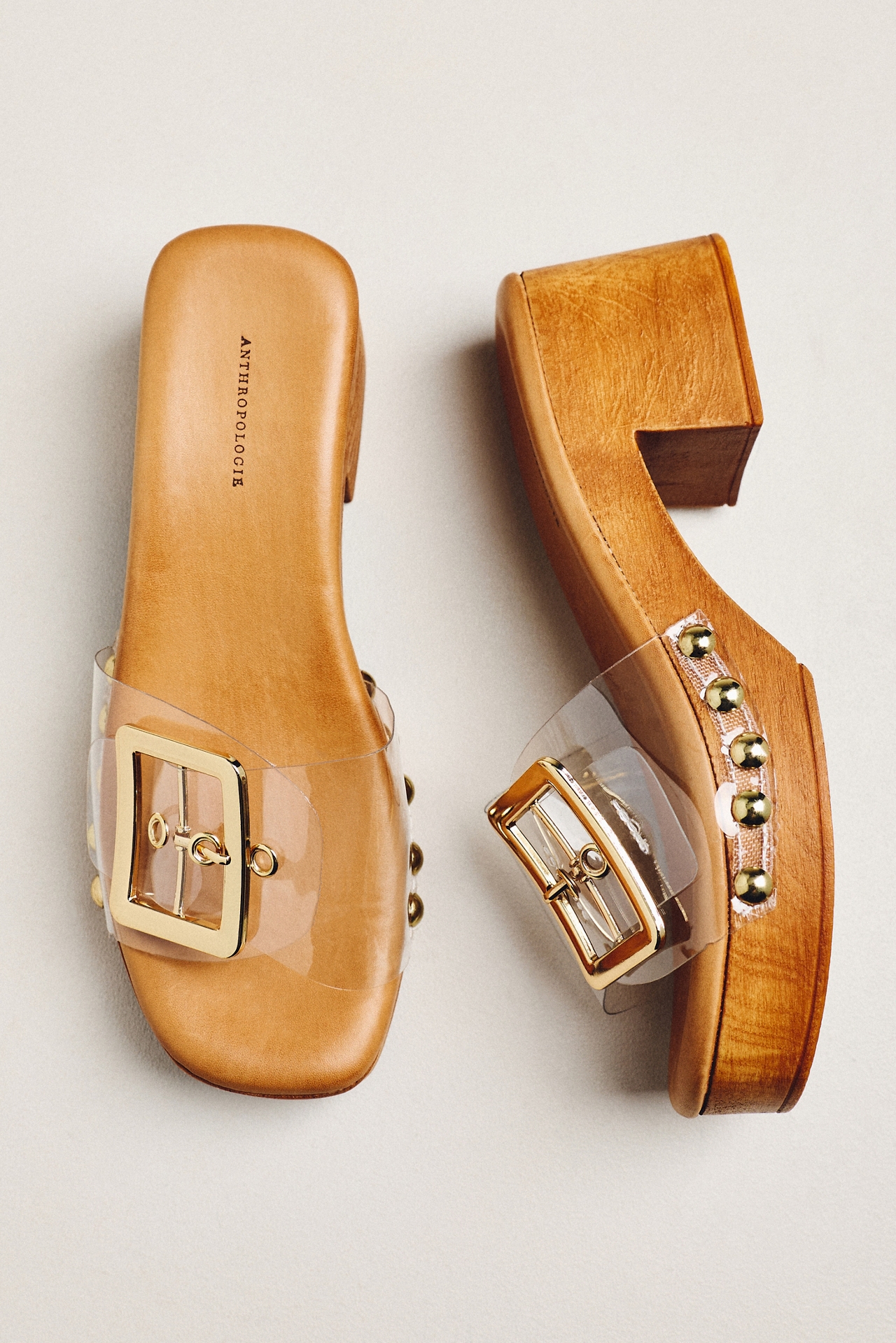 Jelly Wooden Platform Sandals