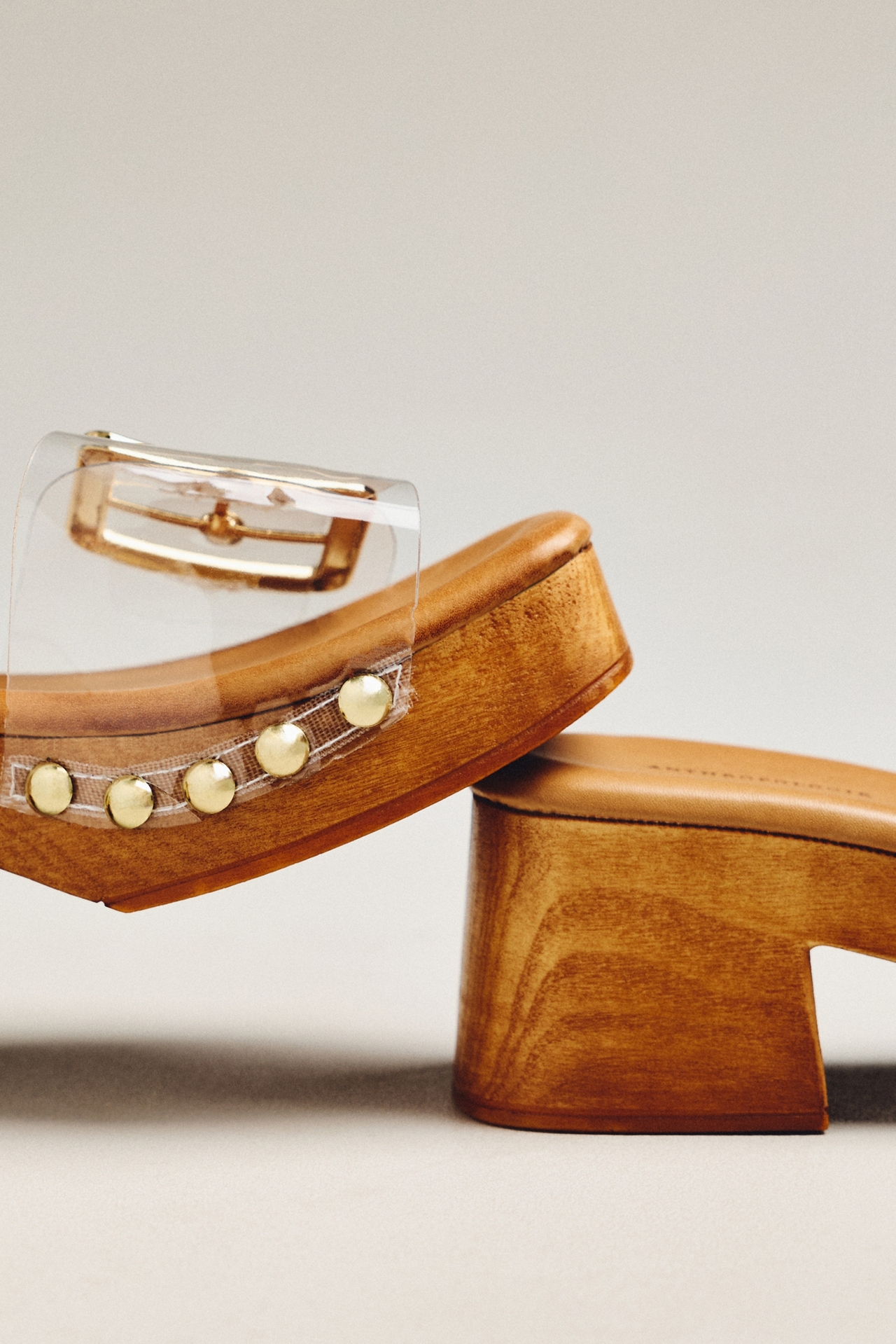 Jelly Wooden Platform Sandals