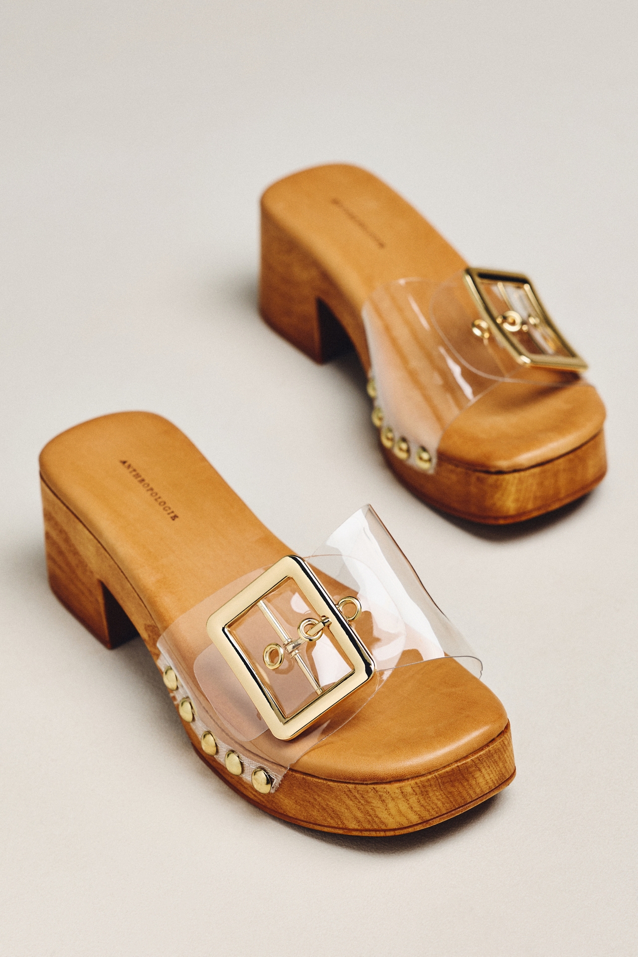 Jelly Wooden Platform Sandals