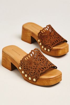 By Anthropologie Woodbottom Mule Heels