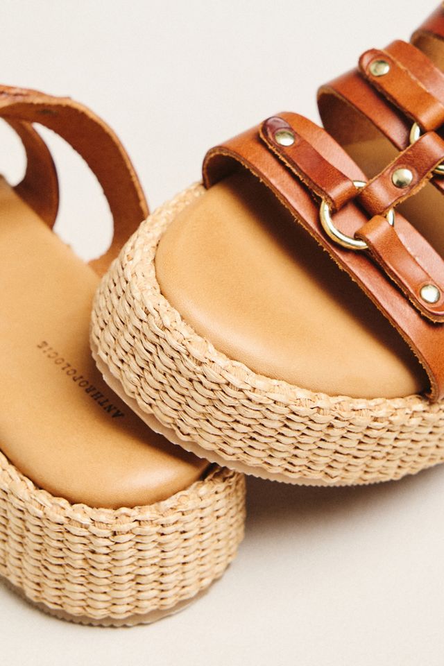 By Anthropologie Studded Multi-Strap Slide Sandals #4