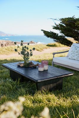 Black Recycled Teak Coffee Table
