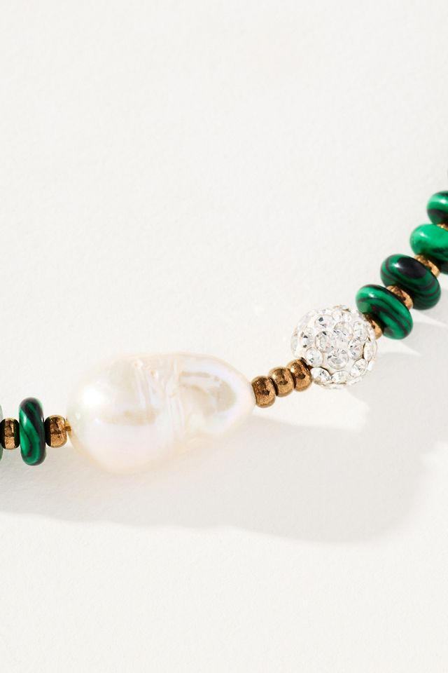 Elizabeth Cole Alona Beaded Pearl Necklace #1