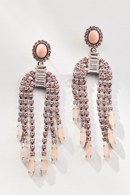 Elizabeth Cole Meredith Statement Earrings In Pink