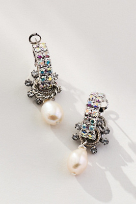 Elizabeth Cole Pearlia Crystal Earrings In Multi