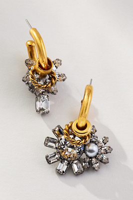 Elizabeth Cole Crystallie Earrings In Gold