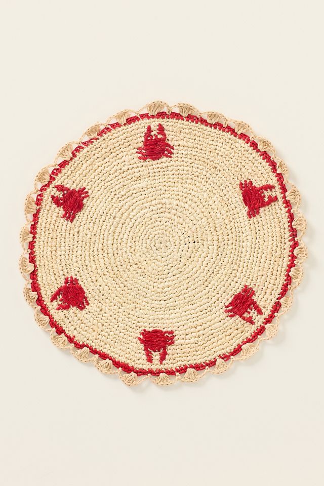Payton James Crab Raffia Placemat #1