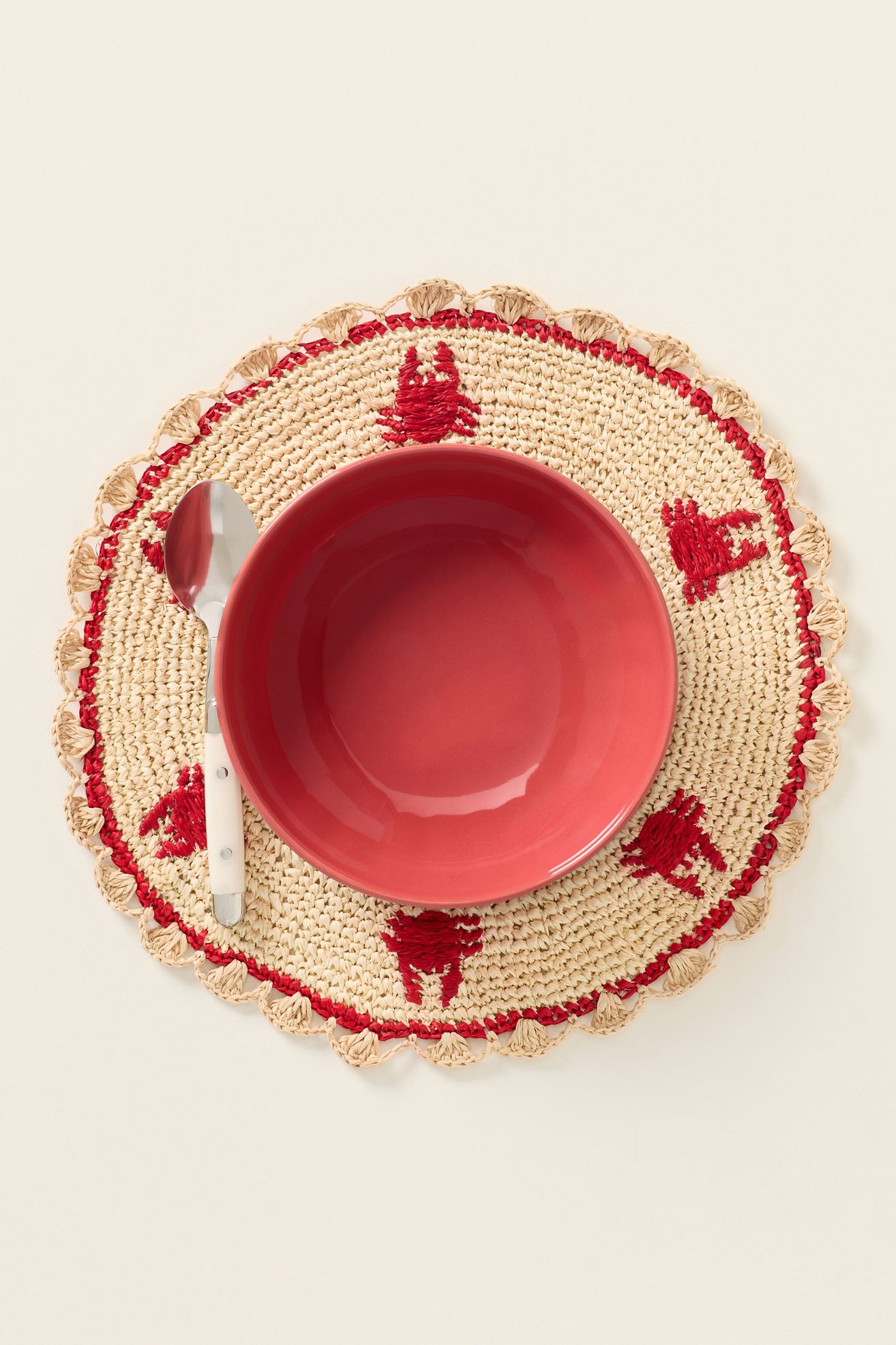 Payton James Crab Raffia Placemat