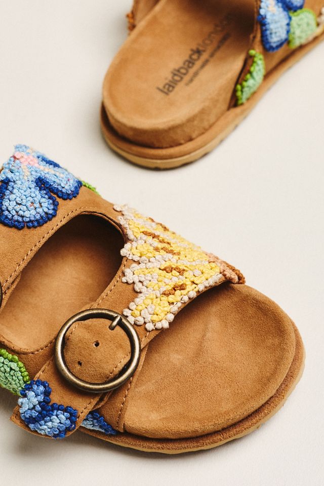 Laidback London Clay French Knot Buckle Slide Sandals #2