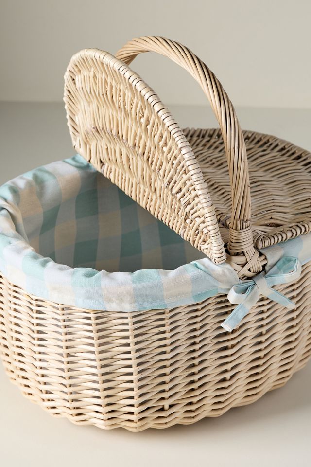 Country Woven Picnic Basket #1