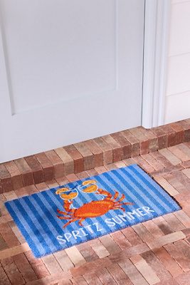 Anthropologie Summer Spritz Crab Coir Printed Doormat