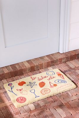 La Dolce Vita Coir Printed Doormat