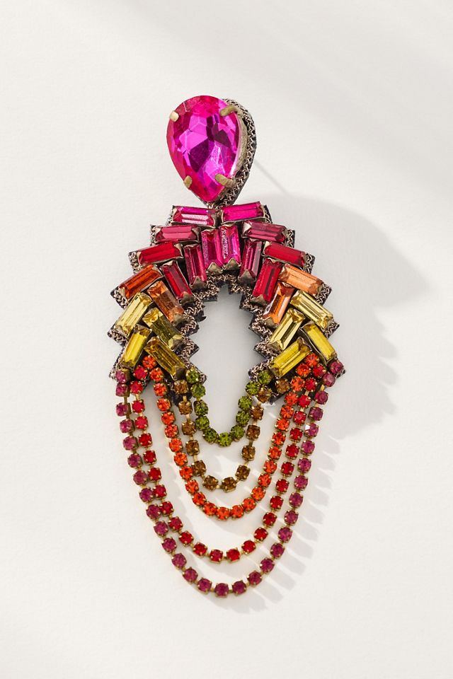 Suzanna Dai Florian Chandelier Hoop Earrings #1