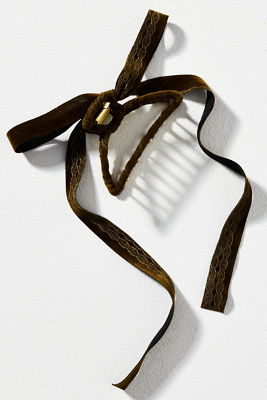 BY ANTHROPOLOGIE VELVET BOW HAIR CLAW CLIP