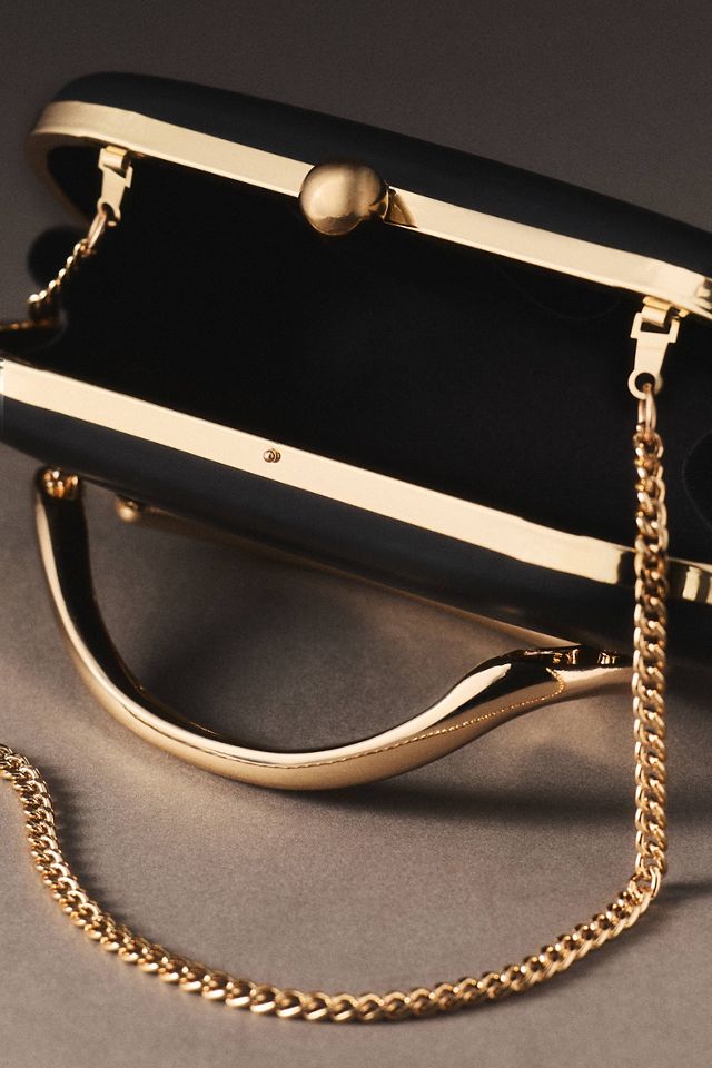 By Anthropologie Weddings Gold Accent Clutch #2