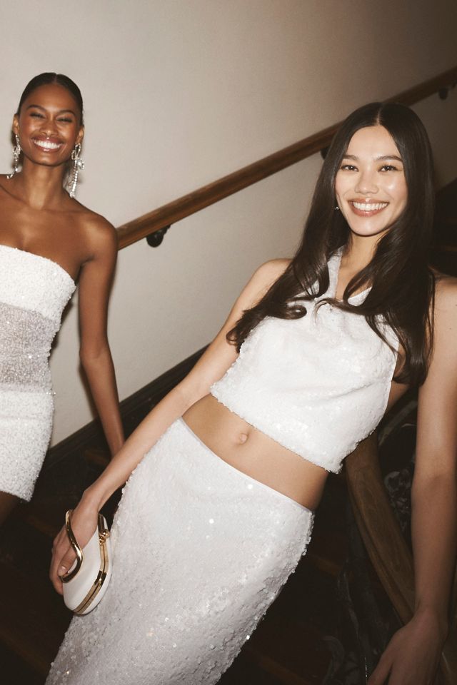 By Anthropologie Weddings Gold Accent Clutch #1