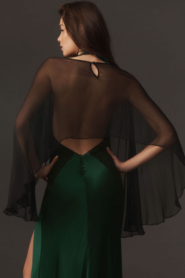 Geisha Designs High-Low Sheer Cape #1
