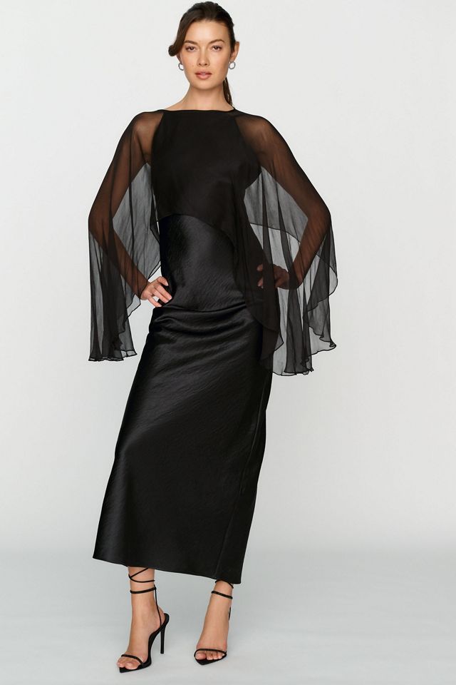 Geisha Designs High-Low Sheer Cape #3